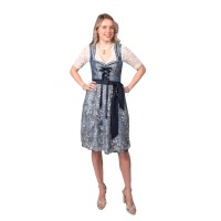 dirndl kleed blauw bloemen