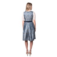 dirndl kleed blauw bloemen