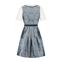 dirndl kleed blauw bloemen