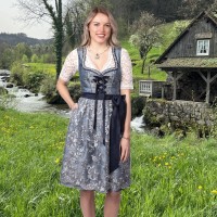 dirndl dames tiroler outfit blauw