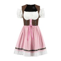 sexy tiroler kleedje dames roze dirndl