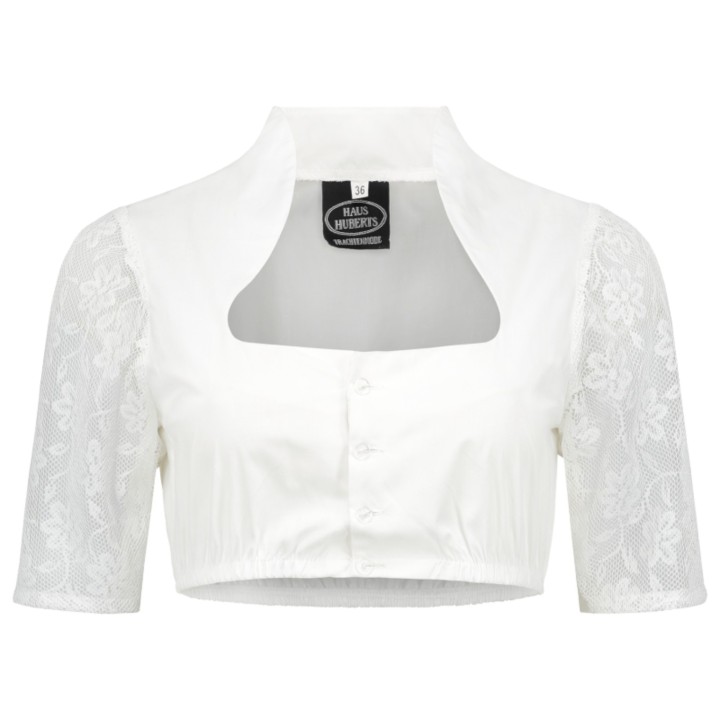 witte dirndl blouse met knopen