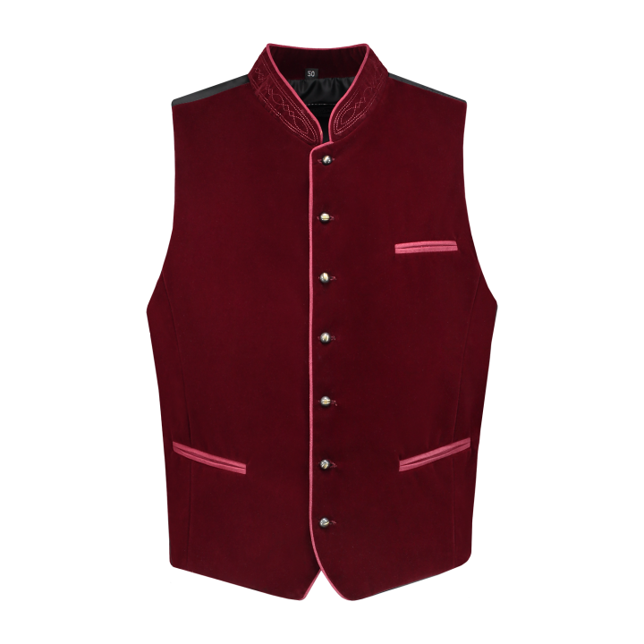 tiroler trachten gilet rood fluweel vest