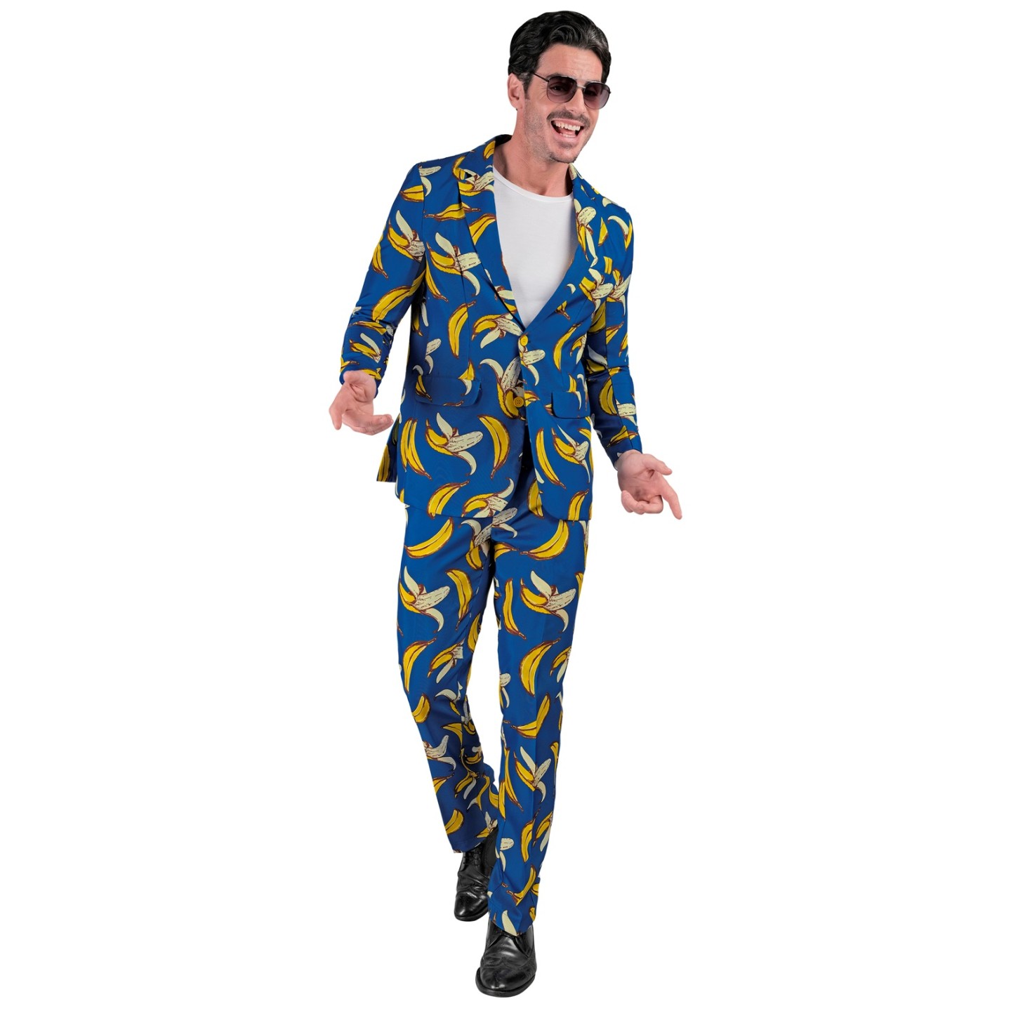 crazy print kostuum banana heren outfit