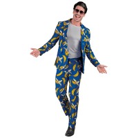 crazy print kostuum banana heren outfit