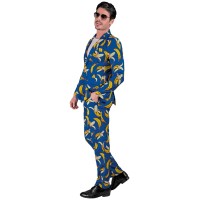 crazy print kostuum banana heren outfit