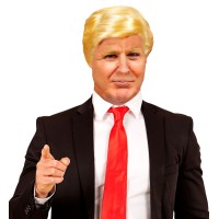 Pruik president donald trump carnavalspruik feestpruik