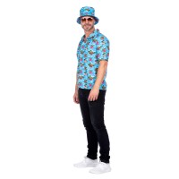 hawaii hemd heren blauw shirt