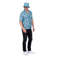 hawaii hemd heren blauw shirt