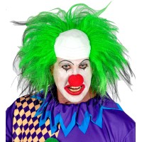 clown pruik met groen haar