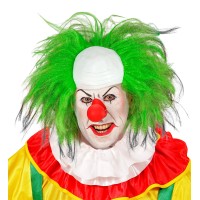 clown pruik met groen haar