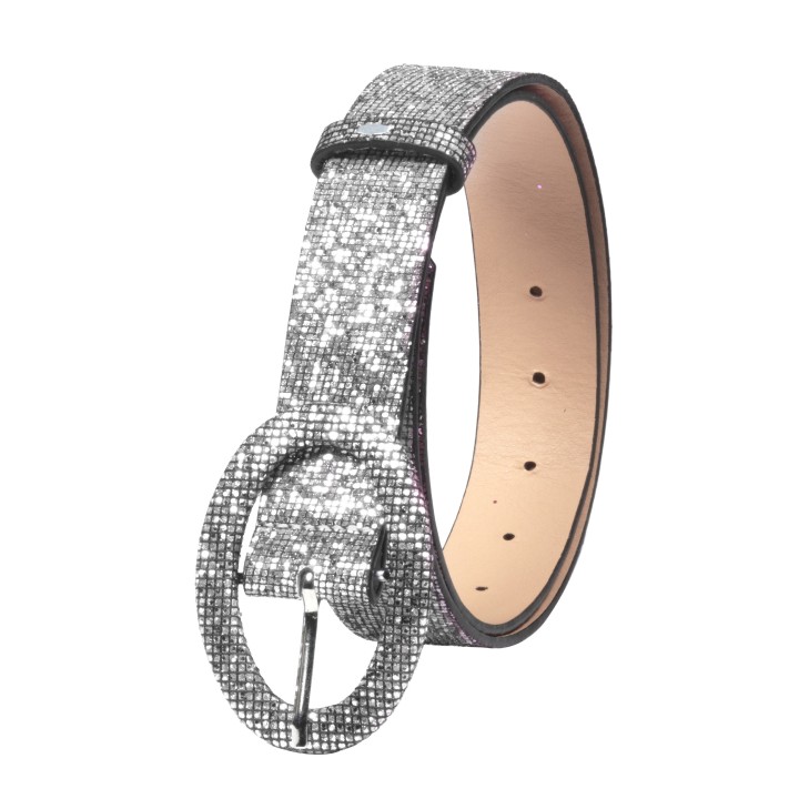 glitter riem zilver disco accessoires