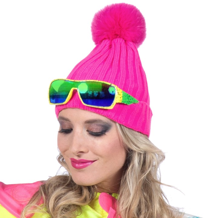 muts carnaval skimuts fluo roze