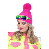 muts carnaval skimuts fluo roze