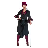 gothic halloween outfit vampier jas dames