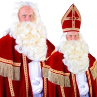 Sinterklaas baard en pruik kanekalon madrid