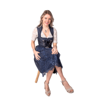 dirndl tiroler kleed donkerblauw