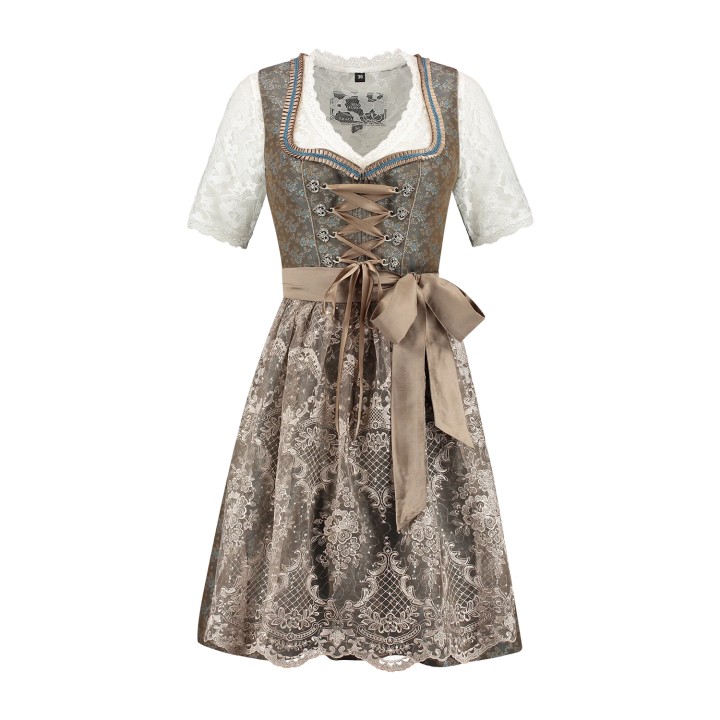 dirndl tiroler kleed bruin