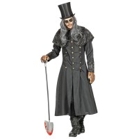 gothic jas heren grafdelver kostuum halloween