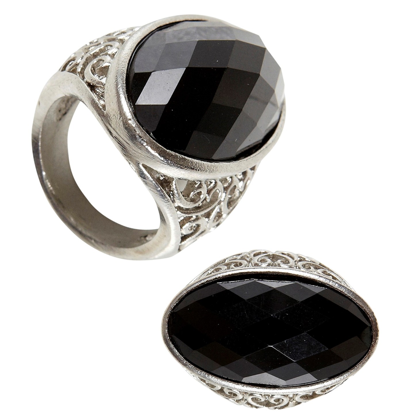 gothic ring zwarte steen