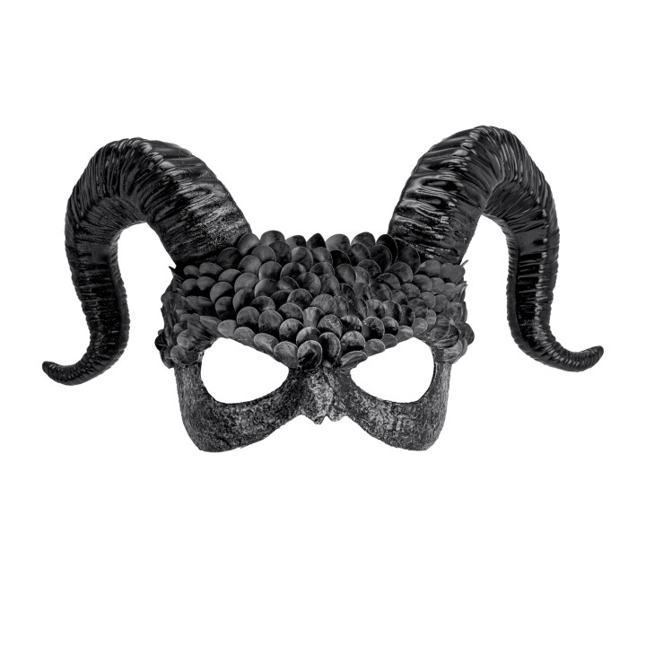 demon masker commedia dell'arte zwart