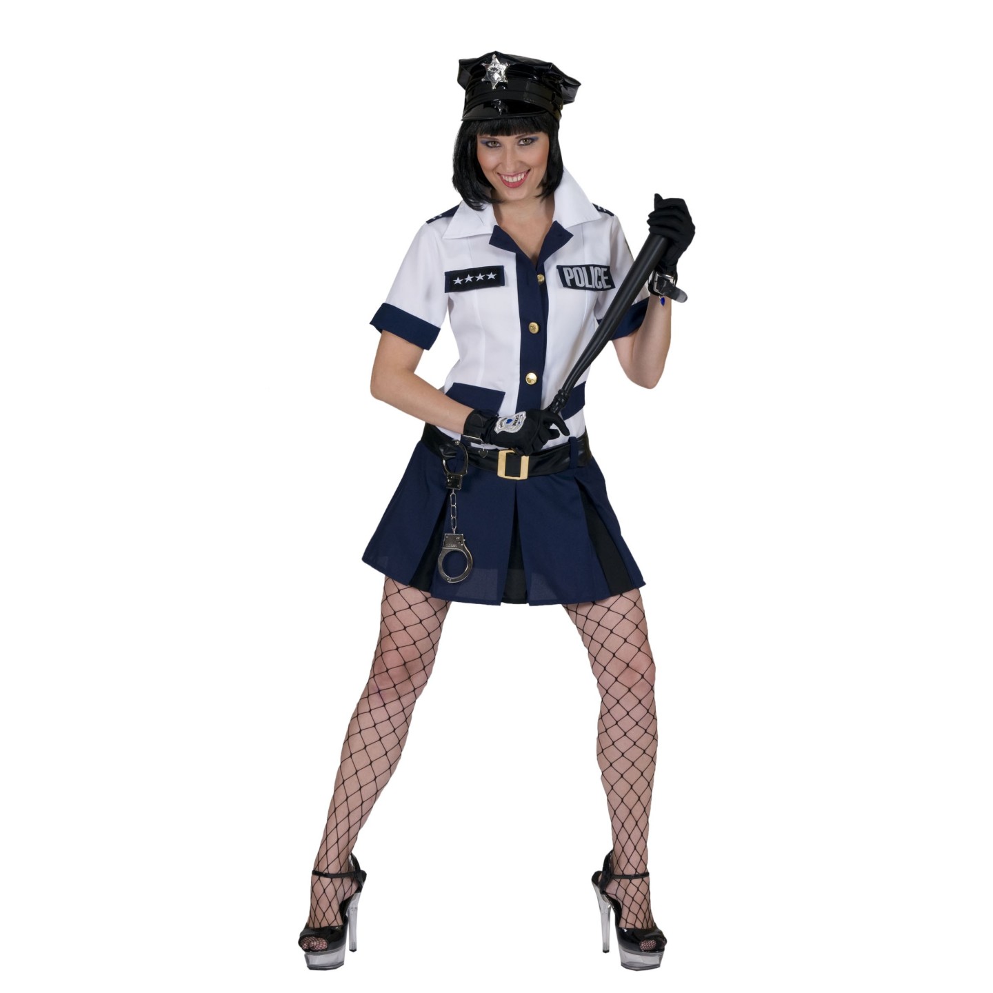 gekruld vertrekken zijde Politie jurkje dames | Jokershop.be - Carnaval kostuums