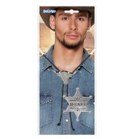 cowboy accessoires ketting met sheriff ster