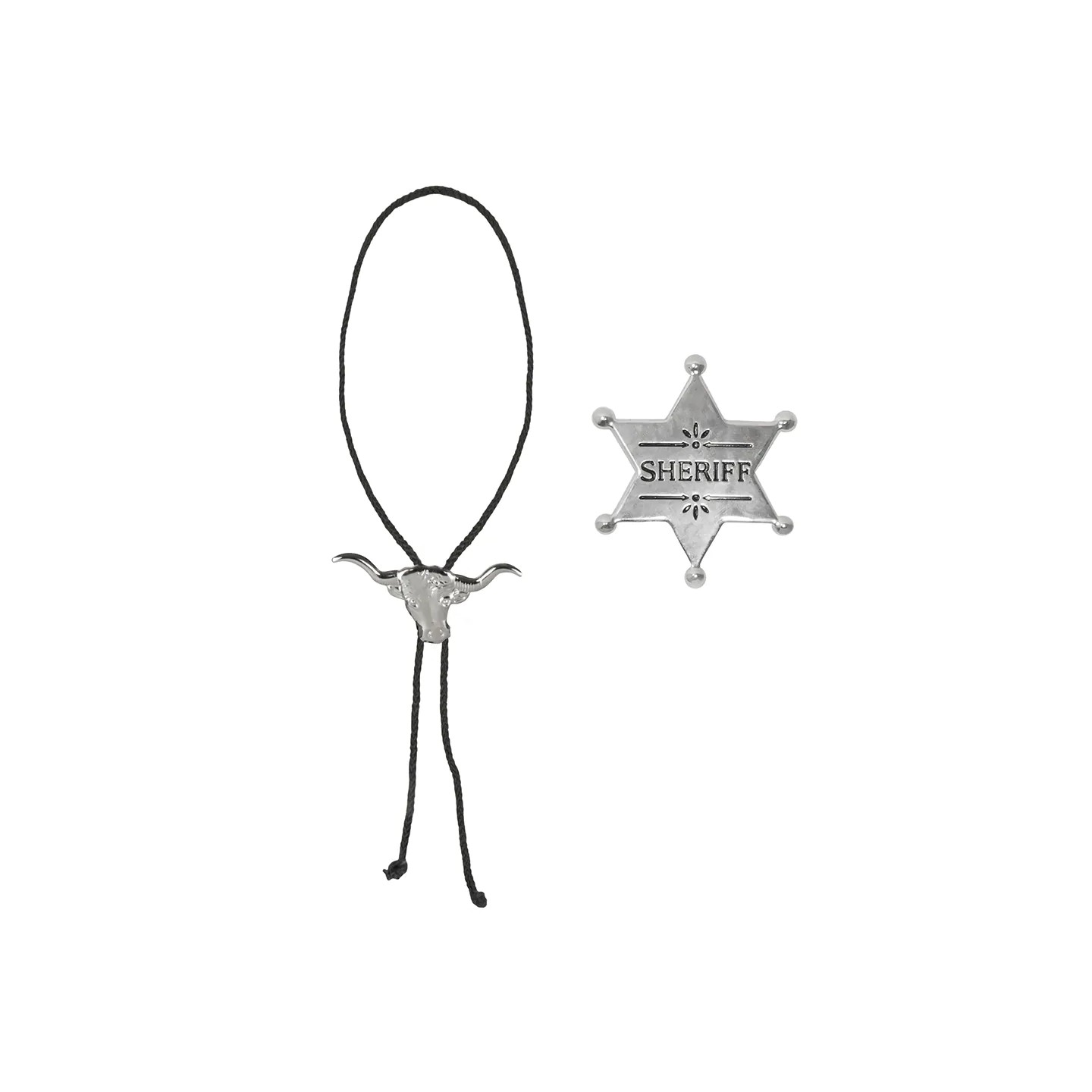 cowboy accessoires ketting met sheriff ster