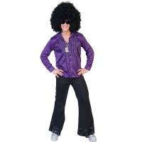 disco hemd paars jaren 70 kleding