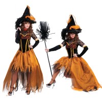 halloween heksen jurk kostuum dames